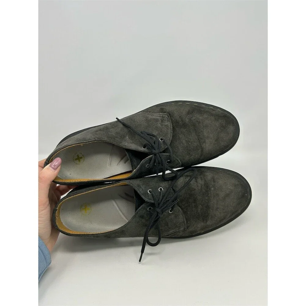 Dr. Martens 1461 Oxford Shoes Unisex Dark Gray Suede Lace Up Casual Size 11